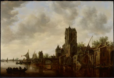 Flusslandschaft mit dem Pellecussen-Tor bei Utrecht, 1648